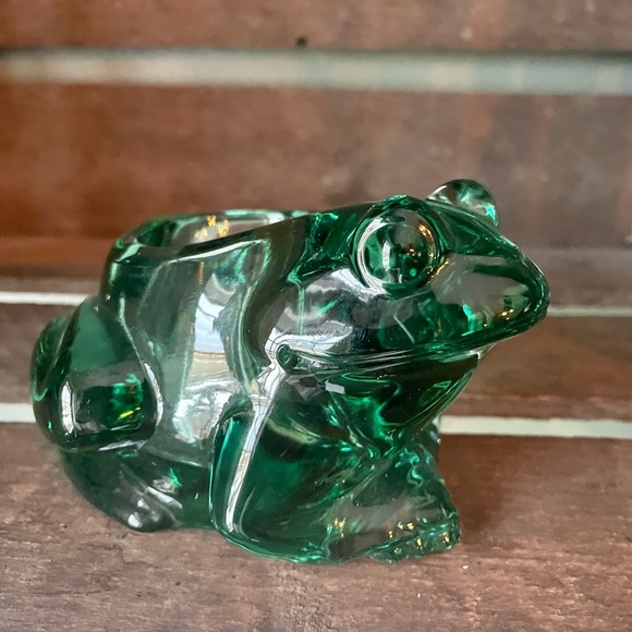 Indiana Glass Other - Indiana Glass Spanish Green Frog Votive Candle Holder